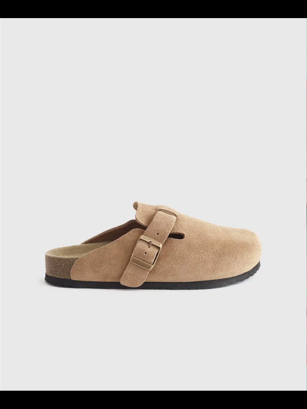 Quince Pecan Suede Clog Mule - Picture 2 of 7